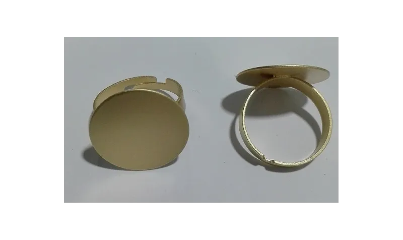 Anillo con disco de 20mm diametro / Bases de Anillos de Latón / Zamak