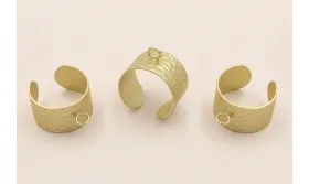 Anillo labrado 12mm con anilla Dora / Bases de Anillos de Latón / Zamak