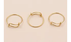 Aro de Anillo Regulable Stainless Steel 316L Oro