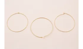 CRIOLLA HILO REDONDO 45MM ORO MATE / Base Pendientes 