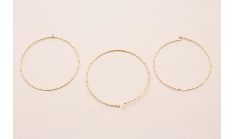 CRIOLLA HILO REDONDO 45MM ORO MATE / Base Pendientes 