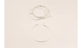 CRIOLLA HILO REDONDO 45MM PLATA / Base Pendientes 
