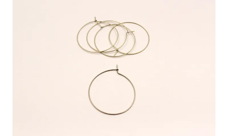 CRIOLLA HILO REDONDO 45 MM ORO VIEJO / Base Pendientes 