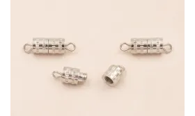 CIERRE CILINDRO ROSCA ANILLA PLATA 17mm long / Cierres de Latón / Zamak