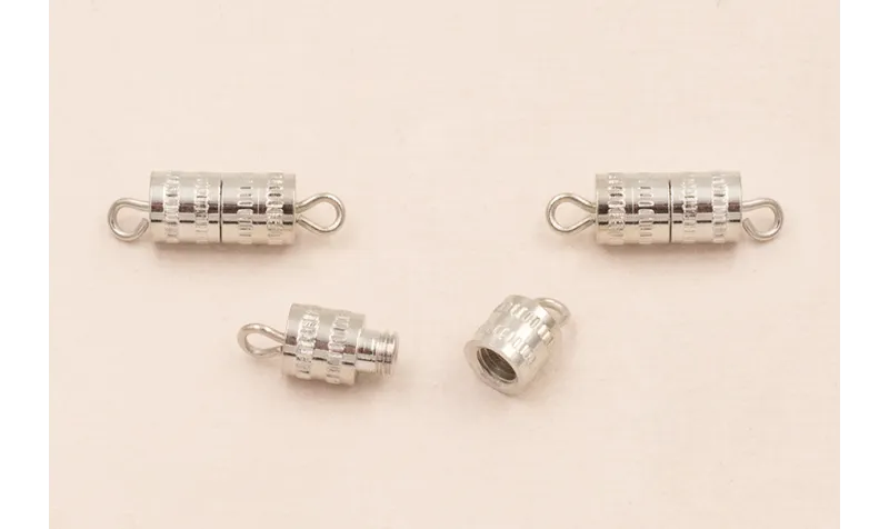 CIERRE CILINDRO ROSCA ANILLA PLATA 17mm long / Cierres de Latón / Zamak