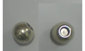 CIERRE IMAN BOLA 15mm ext- Agujero de 5mm p.Vieja / Cierres de Latón / Zamak