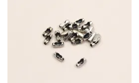 Cierre cadena Bolas 1,5mm Plata vieja 6mm long / Cierres de Latón / Zamak