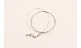 Cierre completo hilo Acero mosquetones Plata 50cms / Cierres de Acero Inoxidable