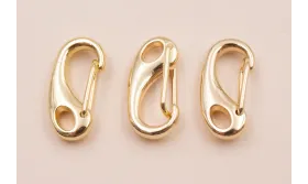 Cierre mosquetón Dorado 25*10mm / Cierres de Latón / Zamak