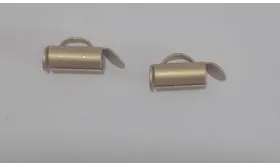 Terminal varias bandas 4*10MM oro mate / Cierres de Latón / Zamak