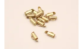 Terminal varias bandas 4*10MM oro mate / Cierres de Latón / Zamak
