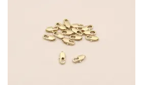 Mini mosquetón 8mm longitud Oro Mate / Cierres de Latón / Zamak