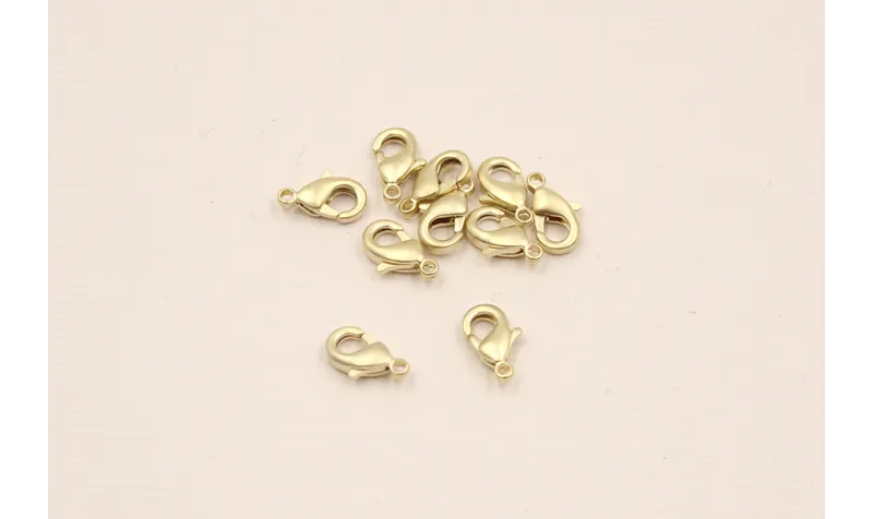 Mini mosquetón 8mm longitud Oro Mate / Cierres de Latón / Zamak