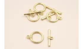 Cierre Marinero 11mm int y 15 ext. Oro mate / Cierres de Latón / Zamak