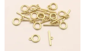 Cierre Marinero Oro Mate, 6mm diam int y 8mm ext / Cierres de Latón / Zamak