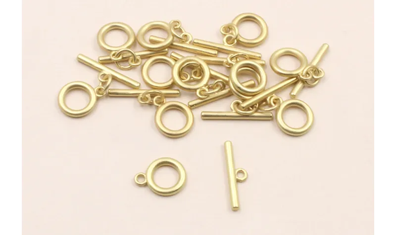 Cierre Marinero Oro Mate, 6mm diam int y 8mm ext / Cierres de Latón / Zamak