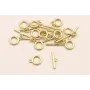 Cierre Marinero Oro Mate, 6mm diam int y 8mm ext / Cierres de Latón / Zamak