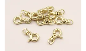 Mosquetón Dorado Mate 20*12mm / Cierres de Latón / Zamak