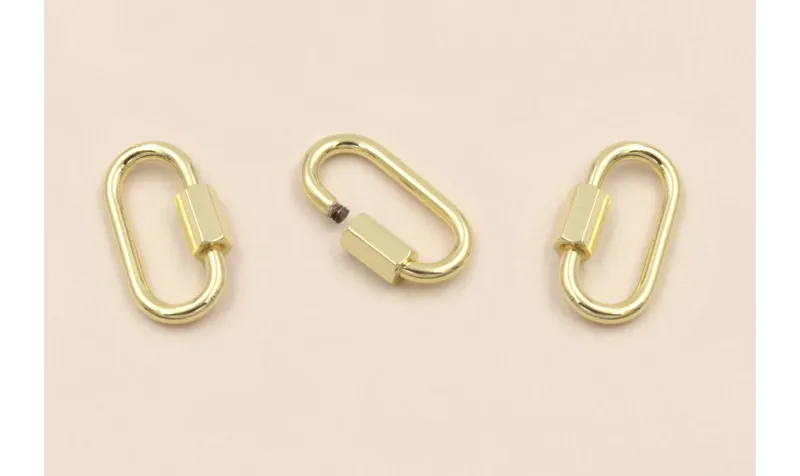 Acero Inox. Cierre eslabon 20*10mm Oro  / Cierres de Acero Inoxidable