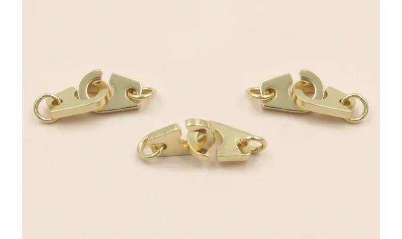 Acero Inox. Cierre entrelazado 16mm Dorado / Cierres de Acero Inoxidable