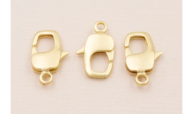 Mosquetón rectangular 15mm largo Oro Mate Mosquetón rectangular 15mm largo Oro Mate