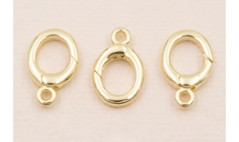Cierre Anilla 12*9mm Oro / Cierres de Latón / Zamak