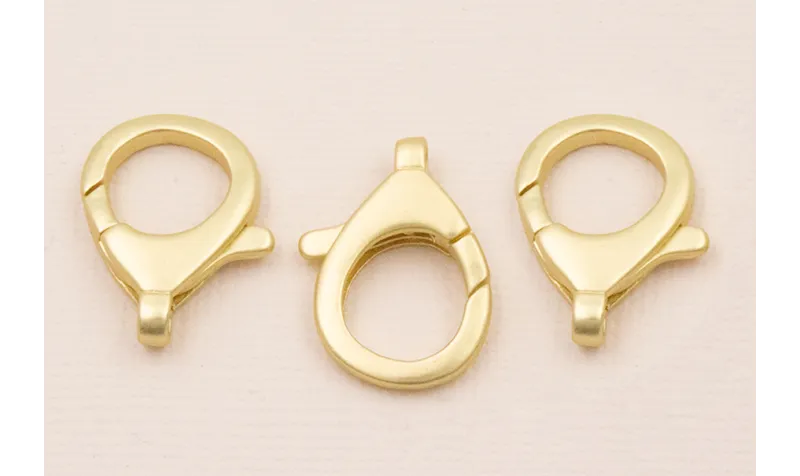 Mosquetón 22*17mm Dorado Mate / Cierres de Latón / Zamak