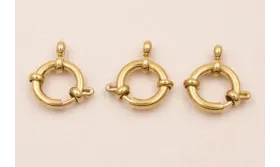 Cierre Aro Acero Inox 316L. 10mm diámetro Oro / Cierres de Acero Inoxidable