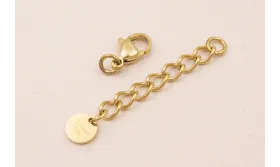 Cierre completo Acero Inox. 316L. 40mm Baño Oro / Cierres de Acero Inoxidable