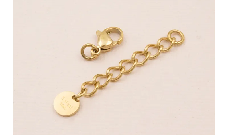 Cierre completo Acero Inox. 316L. 40mm Baño Oro / Cierres de Acero Inoxidable