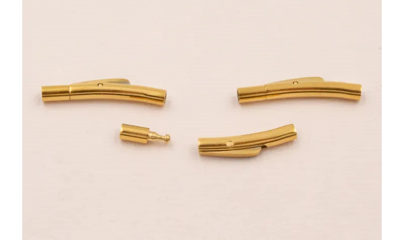 Cierre Tubo Curvado Steel 316L 23*3*2(int) Dorado