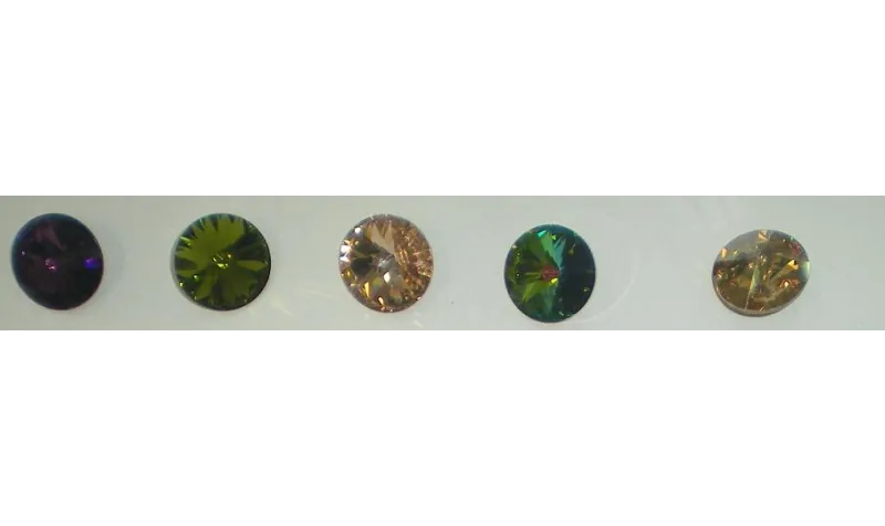 Cabujón Disco Swarovsky 14mm Amatista.  FEN223-1