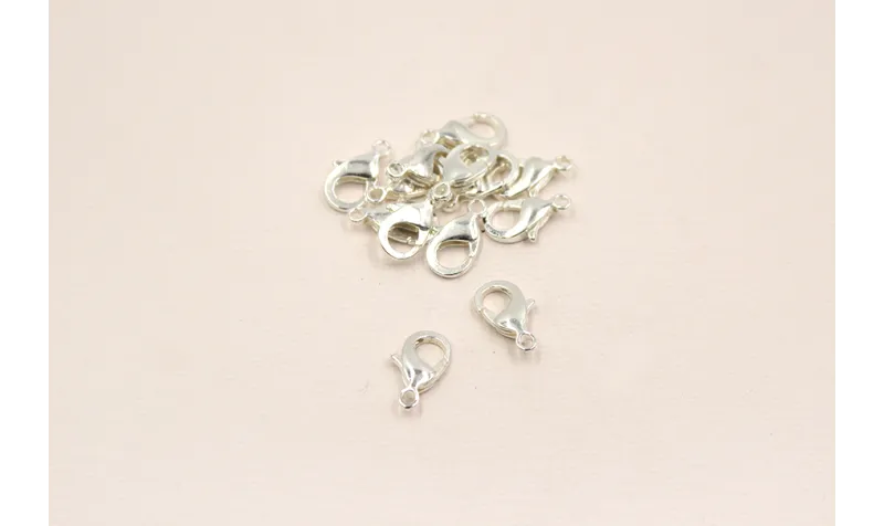 MOSQUETON PLATA GRANDE 15MM / Cierres de Latón / Zamak