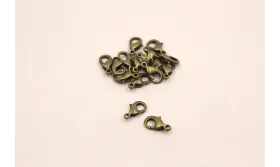 MOSQUETON MEDIANO Oro Viejo 12MM / Cierres de Latón / Zamak