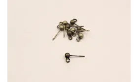 PdTE DORMILON CABEZAL BOLA 4MM ANILLA Oro viejo / Base Pendientes 