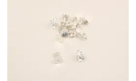 MONTURA 8MM PERLA PLATEADO / Base Pendientes 