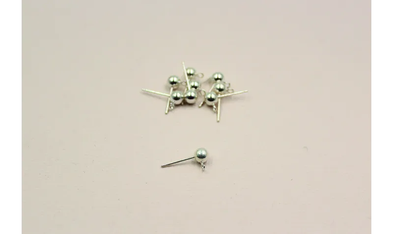 PENDIENTE DORMILON 5MM PLATA / Base Pendientes 