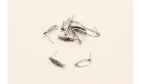 Perno hojita 15mm Plata / Base Pendientes 
