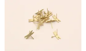 Perno Libélula 10*16 Oro Mate / Base Pendientes 