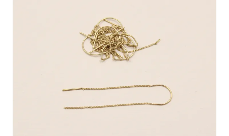 Pendiente curva con cordón cadena 65mm long