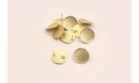 Perno disco 18.5mm oro mate / Base Pendientes 