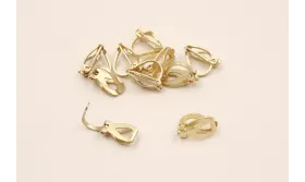 Pendiente click oro Mate / Base Pendientes 