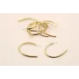Pendiente Aro con ranura 50*35mm Oro / Base Pendientes 