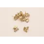 Perno Ramillete 18*12mm Oro Mate / Base Pendientes 