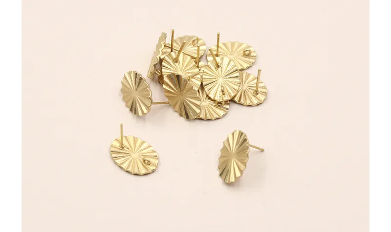 Perno Ovalo abanico 18*14mm Oro Mate