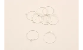 Aro pendiente 20mm Plata Mate / Base Pendientes 