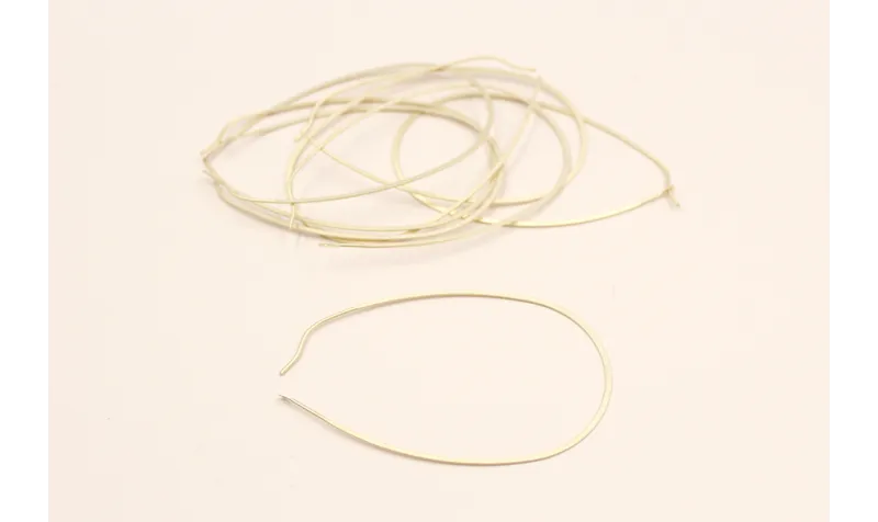 Pendiente Gota grande 70mm long. Oro Mate / Base Pendientes 