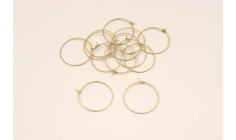 CRIOLLA HILO REDONDO 25MM Oro Mate / Base Pendientes 