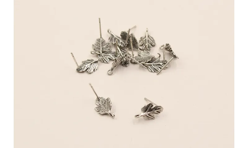 Pendiente Hoja 10*8mm Plara Vieja / Base Pendientes 