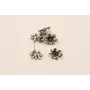 Perno Flor 8*15mm Plata Vieja / Base Pendientes 